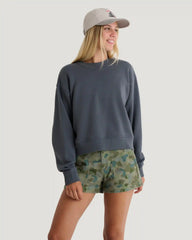 Women's Bamboo Northcoast Fleece Crew - Storm Cloud