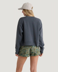 Women's Bamboo Northcoast Fleece Crew - Storm Cloud