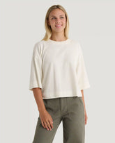 Women's Heavyweight Cotton Cropped Tee - Bone