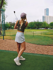 Women's Ribbed Bamboo Tank - Smokey Olive