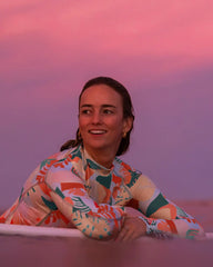 Women's Offshore Rash Guard - Calypso Print Light Coral