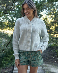 Women's Coastloom Cardigan Sweater - Off White Heather