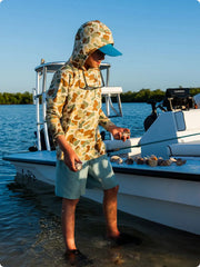 Youth Bamboo Shade Hoodie - Vintage Camo