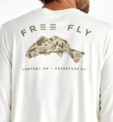 Redfish Camo Long Sleeve - Heather Oyster