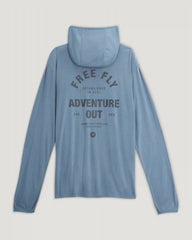 Men's Bamboo Lightweight Graphic Hoodie - Gear & Goods Blue Fog