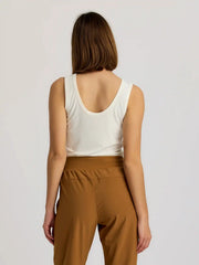 Women's Ribbed Bamboo Tank - Sea Salt