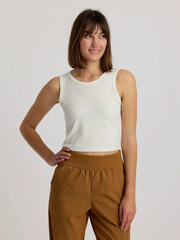 Women's Ribbed Bamboo Tank - Sea Salt