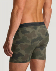 Men's Bamboo Motion Boxer Brief - Vintage Camo Oil Green