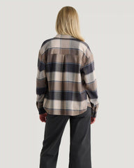Women's Seawool Oversized Flannel - Plaid Anthracite