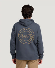 Coastal Rope Fleece Hoodie - Storm Cloud
