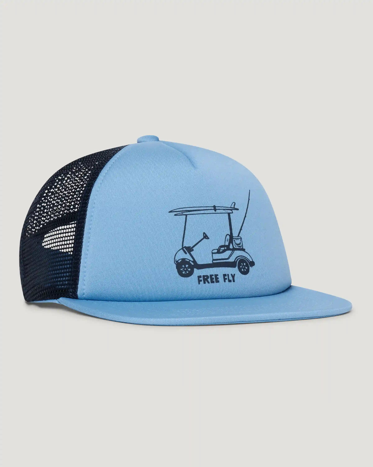 Toddler Mini Rig Foam Trucker Hat - Light Blue