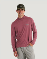 Men's Bamboo Lightweight Graphic Hoodie - Osprey Catch Plum