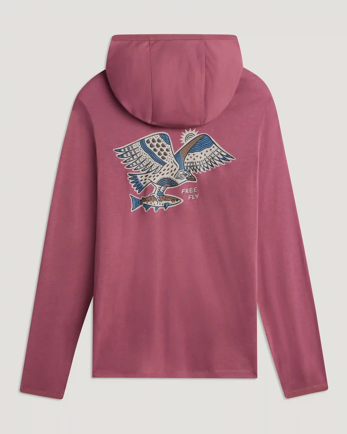 Men's Bamboo Lightweight Graphic Hoodie - Osprey Catch Plum