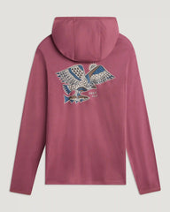 Men's Bamboo Lightweight Graphic Hoodie - Osprey Catch Plum