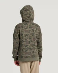 Youth Camo Outfitters Fleece Hoodie - Vintage Camo Oil Green