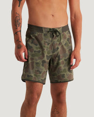 Men's Dawn Patrol Boardshort - Vintage Camo Oil Green