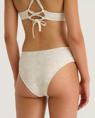 Women's Wavebound High Waisted Bikini Bottom - Nolia Floral Print Stone