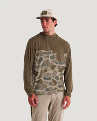 Men's Bamboo Hybrid Hoodie - Canyon / Vintage Camo Desert Tan