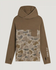 Men's Bamboo Hybrid Hoodie - Canyon / Vintage Camo Desert Tan