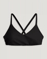 Women's Wavebound Cross-Tie Bikini Top - Black