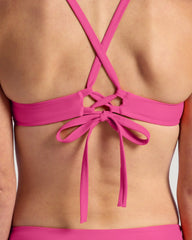 Women's Wavebound Cross-Tie Bikini Top - Magenta Haze