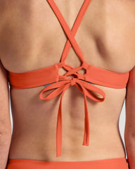 Women's Wavebound Cross-Tie Bikini Top - Flamingo