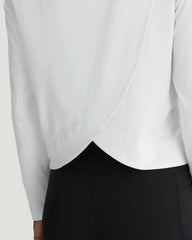 Women's Bamboo Shade Crossover Long Sleeve - Bright White