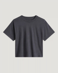 Women's Heavyweight Cotton Cropped Tee - Anthracite