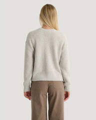 Women's Coastloom Crew Sweater - Off White Heather