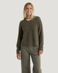 Women's Coastloom Crew Sweater - Smokey Olive