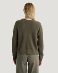 Women's Coastloom Crew Sweater - Smokey Olive