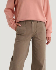 Women's Folly Twill Wide Leg Pant - Fossil