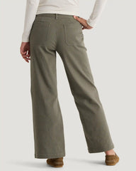 Women's Folly Twill Wide Leg Pant - Smokey Olive