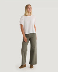 Women's Folly Twill Wide Leg Pant - Smokey Olive