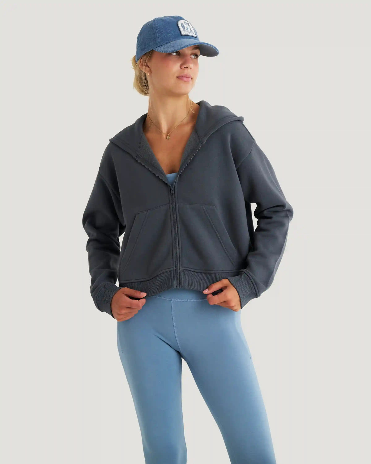 Women's Bamboo Northcoast Fleece Full Zip Hoodie - Storm Cloud