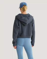 Women's Bamboo Northcoast Fleece Full Zip Hoodie - Storm Cloud