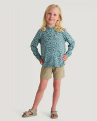 Toddler Bamboo Shade Hoodie - Drifter Print Sea Pine