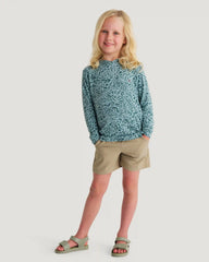 Toddler Bamboo Shade Hoodie - Drifter Print Sea Pine