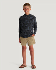 Youth Bamboo Shade Hoodie - Vintage Camo Black