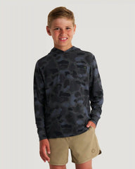 Youth Bamboo Shade Hoodie - Vintage Camo Black