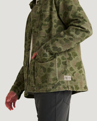 Men's Folly Twill Chore Coat - Vintage Camo Oil Green