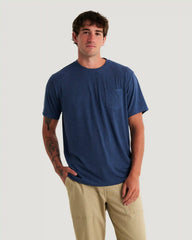 Men's Bamboo Flex Pocket Tee - Heather True Navy