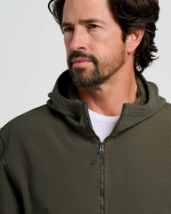 Men's Gridback Fleece Anorak Hoodie - Dark Forest
