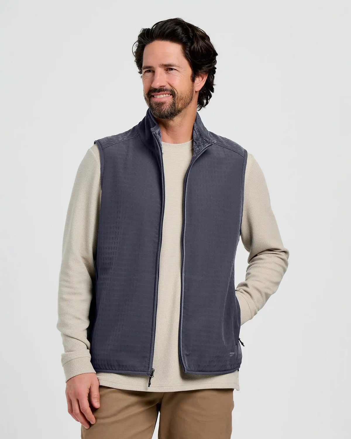 Men's Gridback Fleece Vest - Storm Cloud
