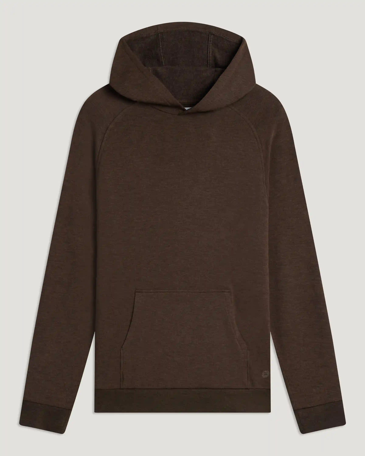 Men's Bamboo Lightweight Fleece Hoodie - Heather Dark Brown
