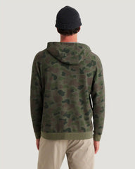 Men's Bamboo Lightweight Fleece Hoodie - Vintage Camo Oil Green