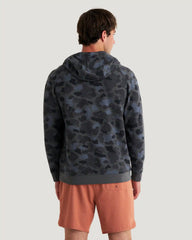 Men's Bamboo Lightweight Fleece Hoodie - Vintage Camo Black