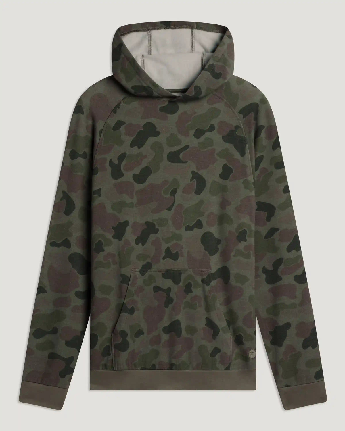 Men's Bamboo Lightweight Fleece Hoodie - Vintage Camo Oil Green
