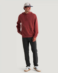 Men's Bamboo Northcoast Fleece Pullover Hoodie - Red Currant