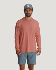 Men's Bamboo Shade Hoodie - Heather Red Clay